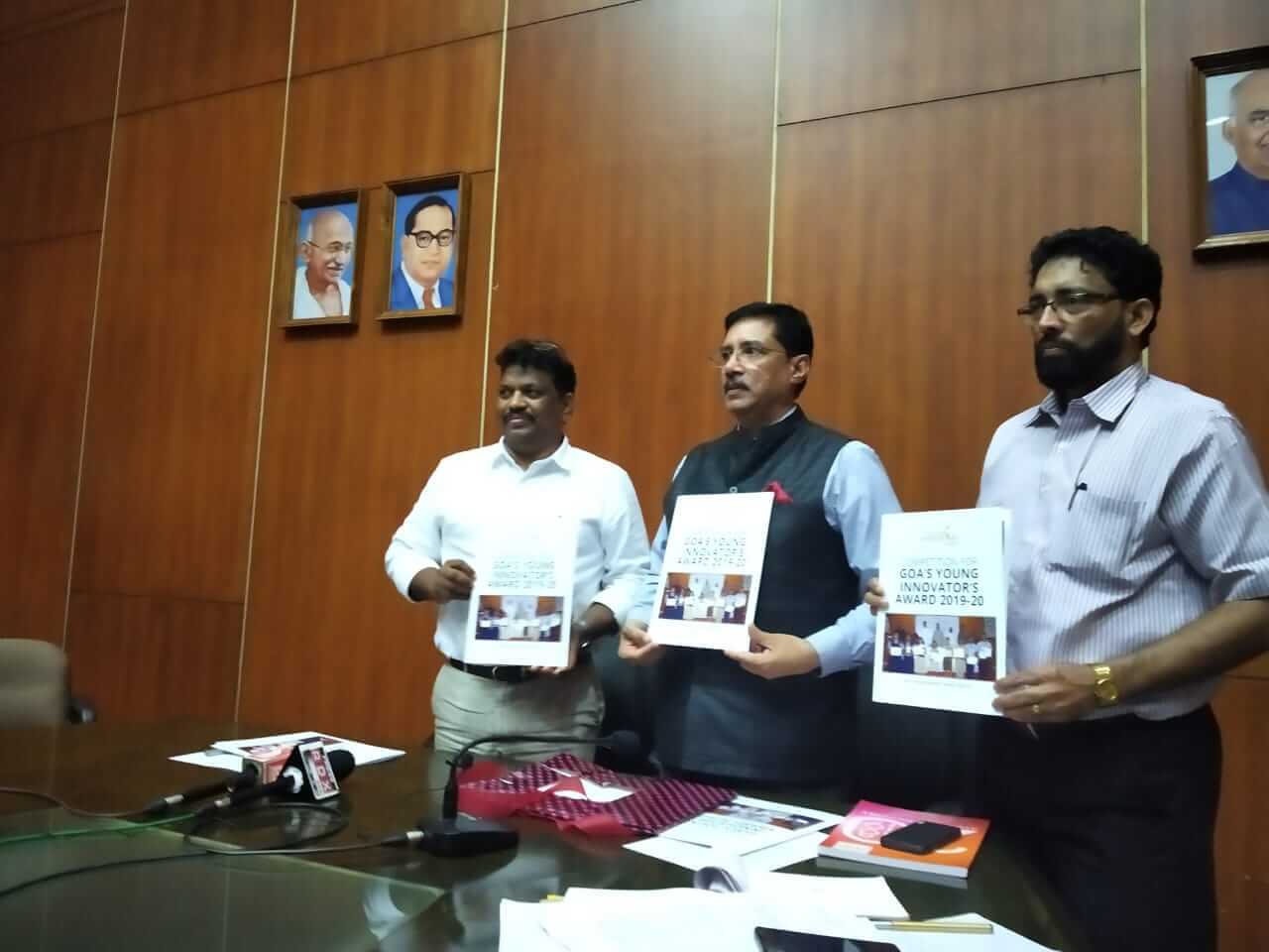 Goa's Young Innovator's Award 2019-20 competition launched by Hon'ble Minister for Science and Technology, Shri Michael Lobo