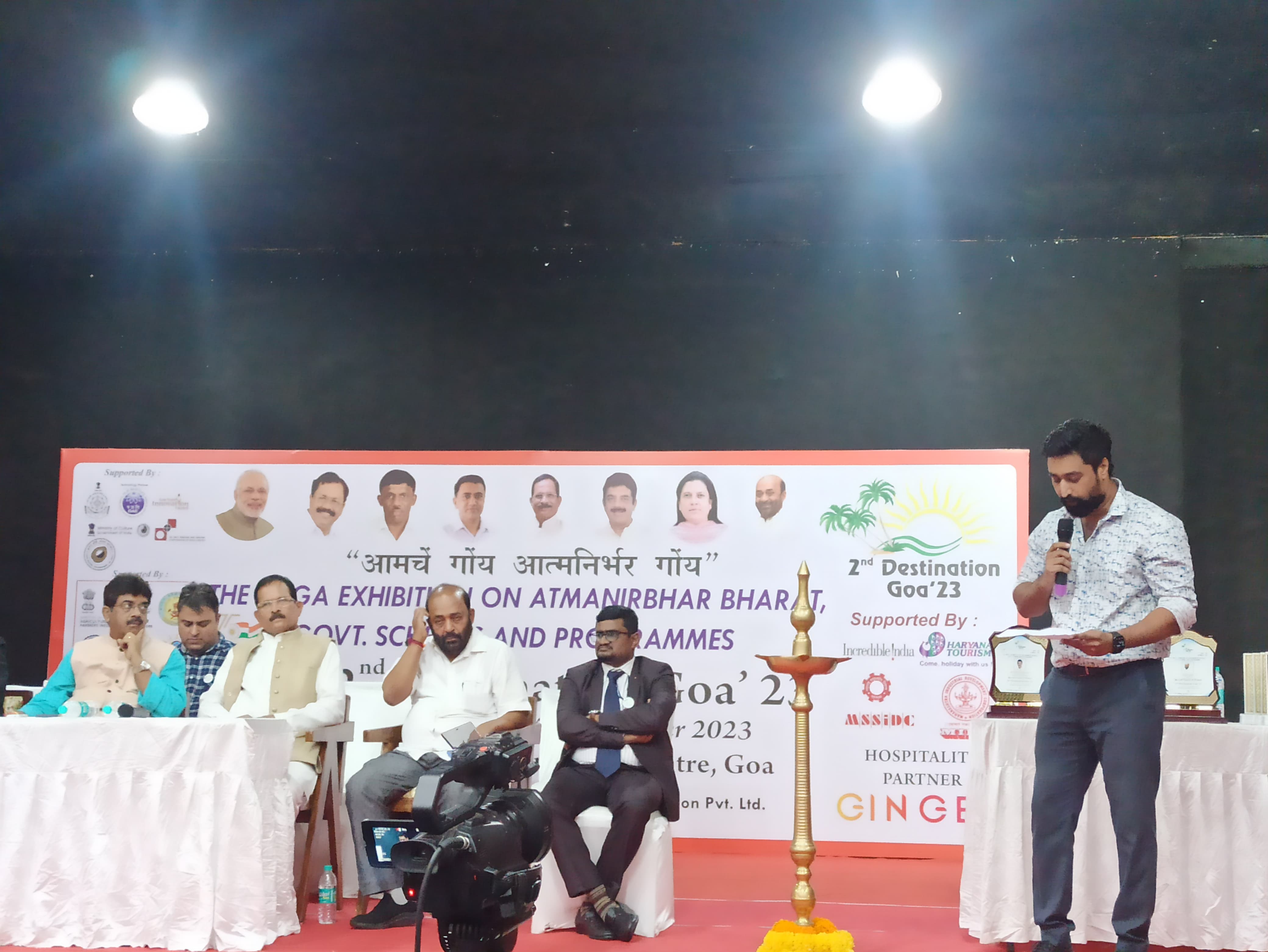 Vote of Thanks for the 2nd Destination Goa event at Taleigao Community Center, given by Mr. Sudip Faldesai, Project Officer for GSInC.