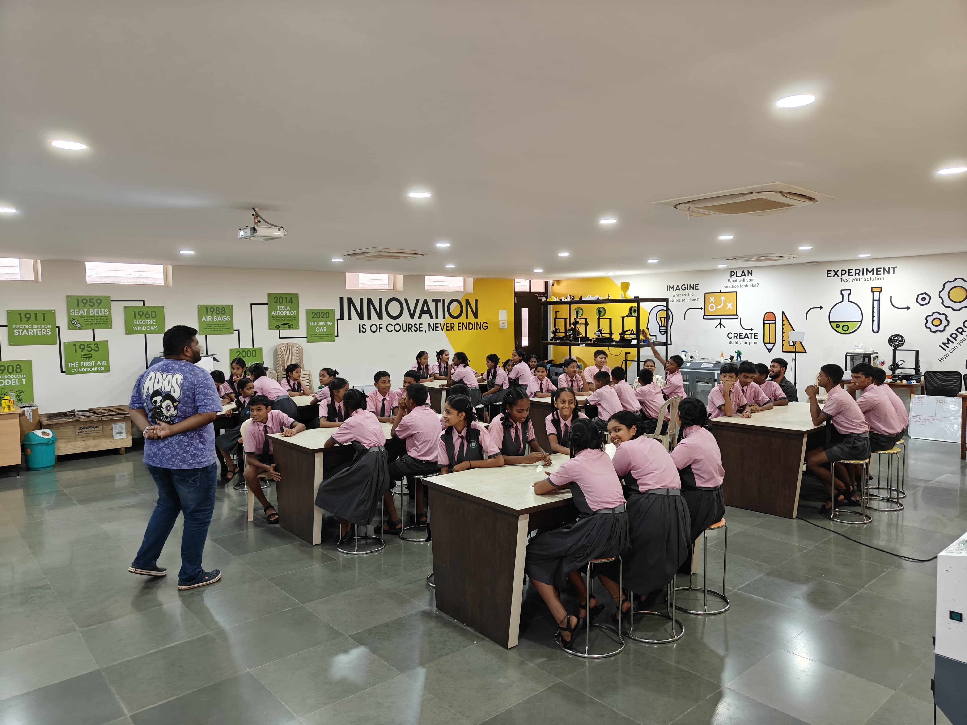 Think Design and Prototyping Session and Workshop on Robotics for the Students of Late Shri Vinayak Gopal Shenvi High School, Margao-Goa.