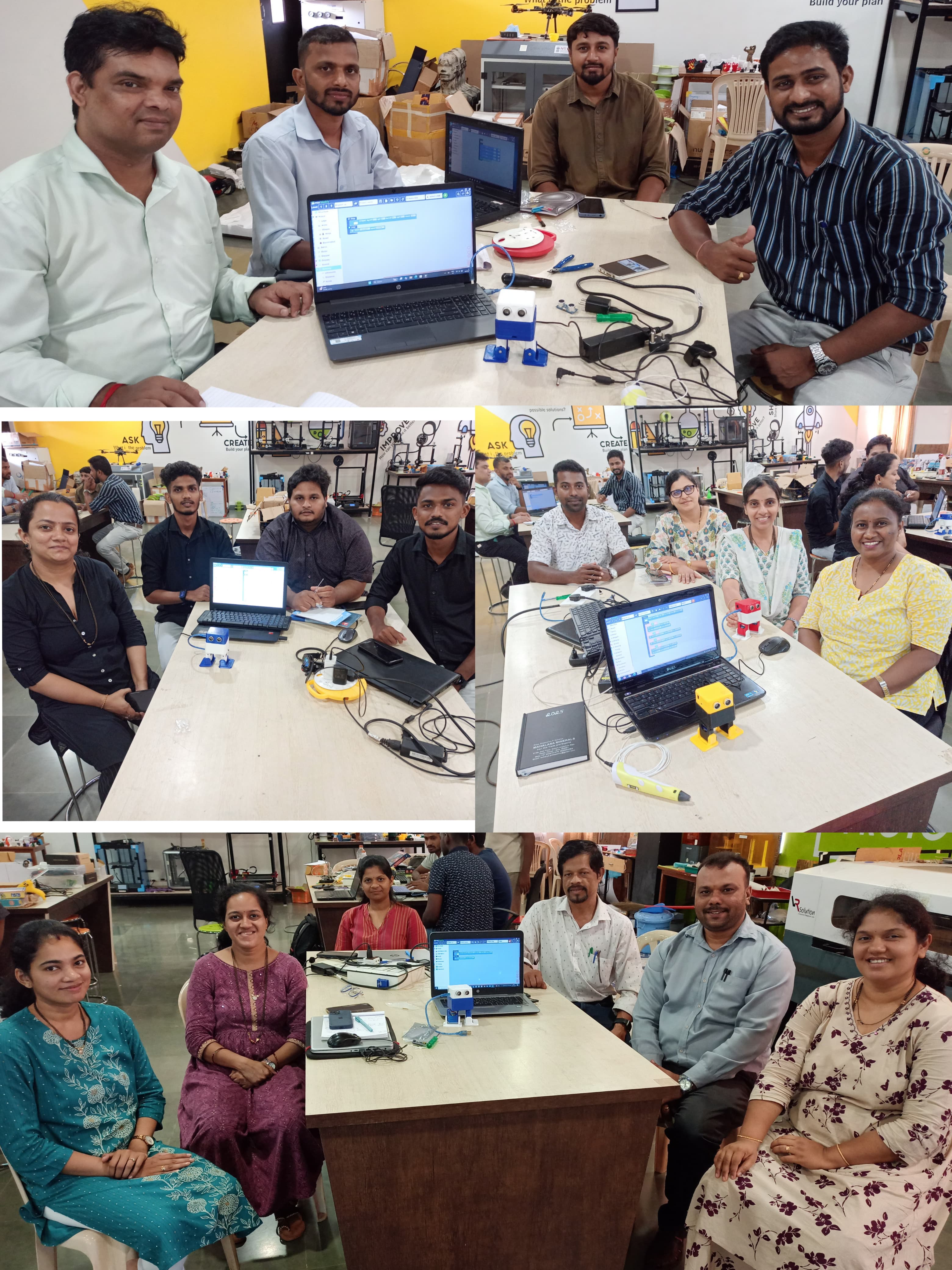 Day-4 of Faculty Development Program- Otto Bot building & Introduction to Line Follower Robot (LFR) session for the IT Instructors schools teacher.